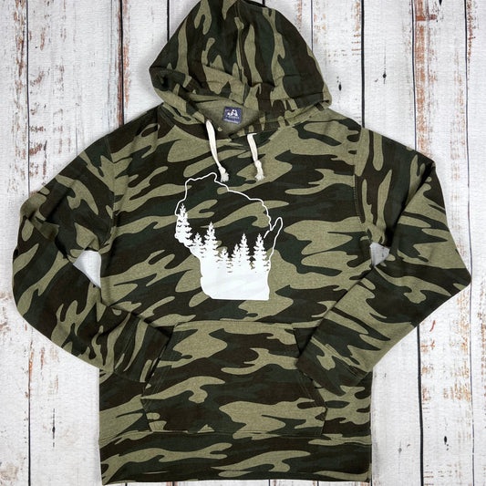 Camo Wisconsin Tree Unisex Sweatshirt