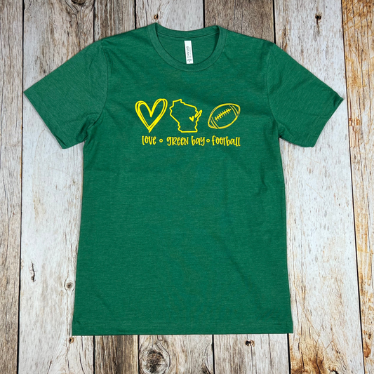 Love Green Bay Football Unisex Shirt