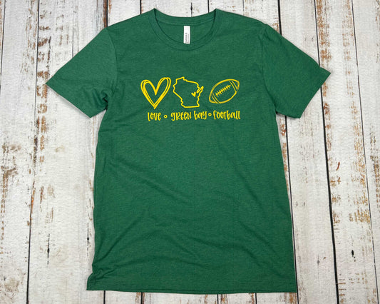 Love Green Bay Football Unisex Shirt