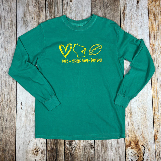 Love Green Bay Football Unisex Long Sleeve Shirt