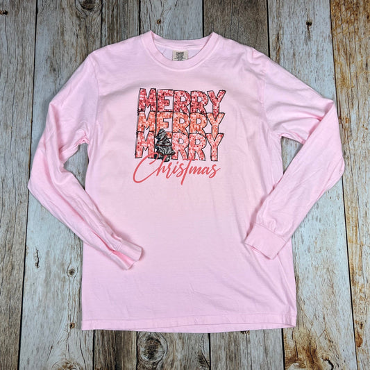 Merry Merry Merry Christmas Long Sleeve Shirt