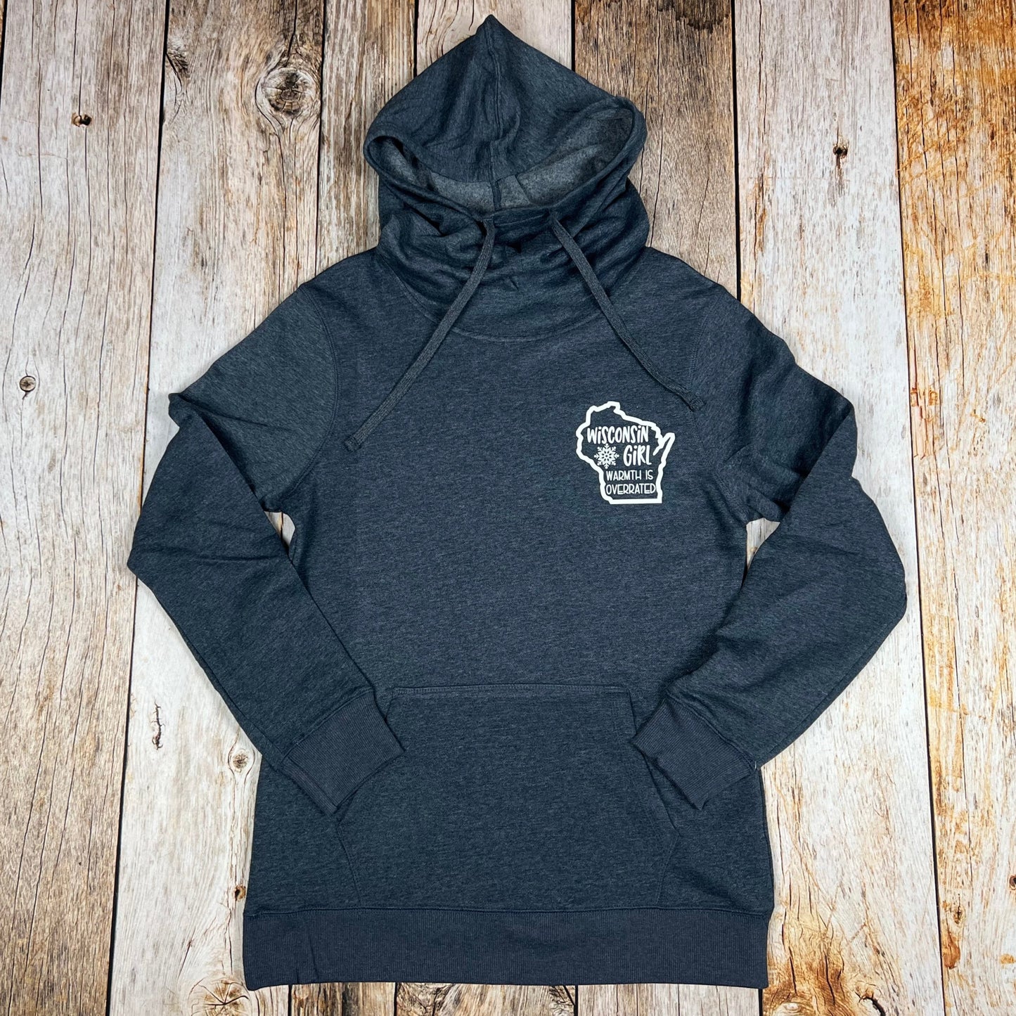 Wisconsin Girl Fleece Hoodie, Navy