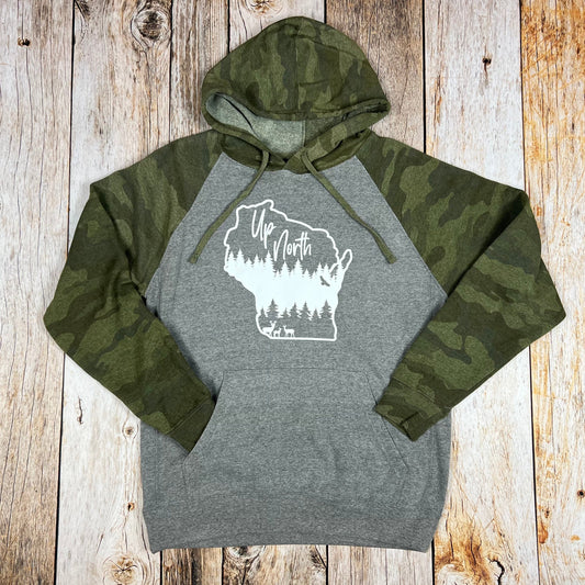 WI Up North Forest Camo Sweatshirt