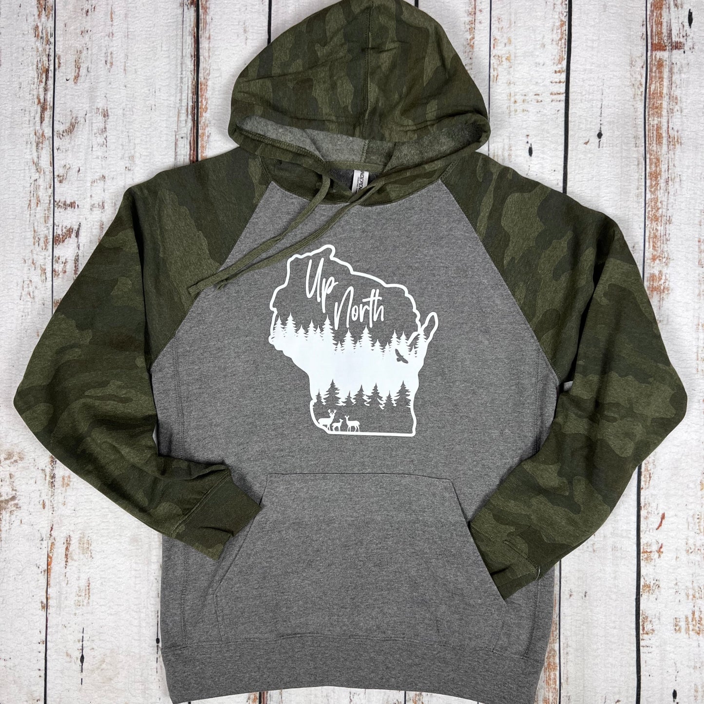 WI Up North Forest Camo Sweatshirt