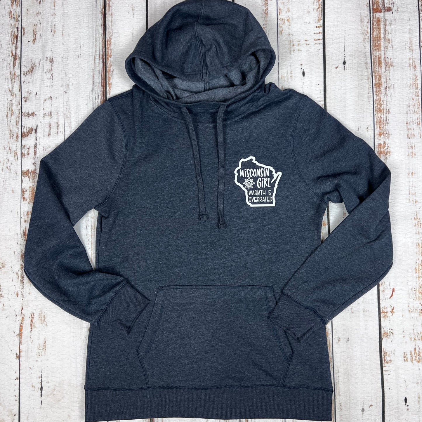 Wisconsin Girl Fleece Hoodie, Navy