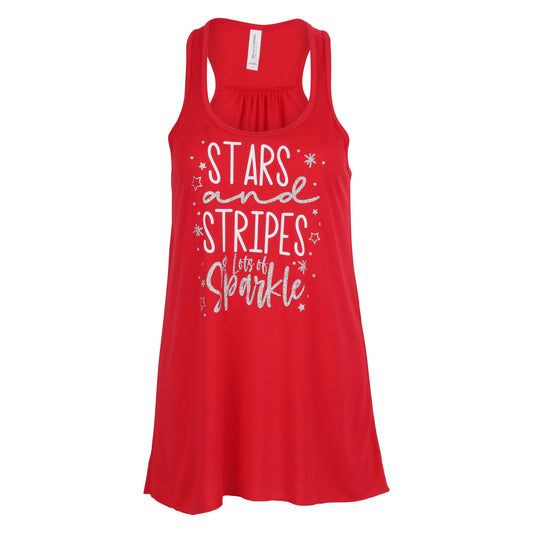 Stars Stripes & Lots of Sparkle Ladies Tank Top